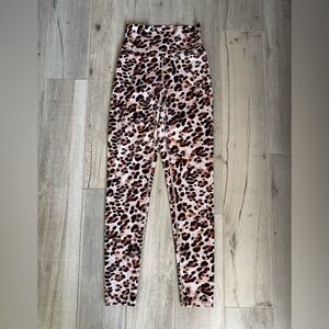Beach Riot Leopard Print Leggings Size S High Waist